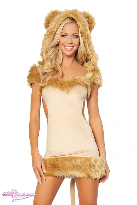 Minikleid - Löwen Kostüm - Stolze Löwin - Tierkostüme für Fasching |  Art.Nr.: 4263