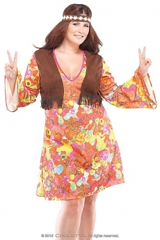 Hippie Girl Kostüm Gr.XL