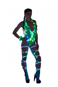 LED GoGo Outfit Mermaid - 3-teilig