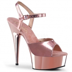 Plateau High Heels Delight-609 rose gold