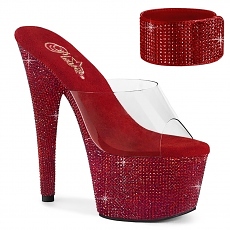 Plateau Pantolette Bejeweled-712RS rot