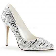 Strass Pumps Amuse-20RS wei