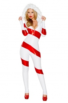 Weihnachtskostm Overall Candy Cane