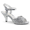 High Heels Sandalette Belle-309 Glitter silber