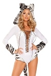 Tiger Kostüm Body - weiße Mieze